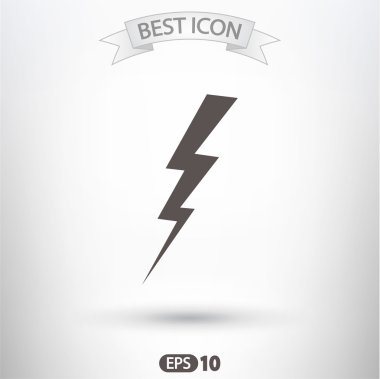 Lightning icon design clipart