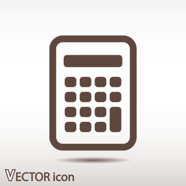 Hesap makinesi simge düz tasarım