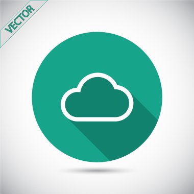 Bulut simge düz tasarım stil