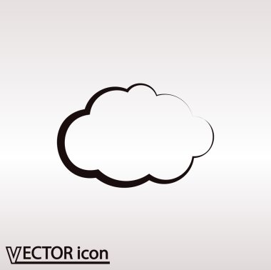 Bulut simge düz tasarım stil