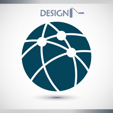 Küresel teknoloji ya da sosyal ağ simgesini