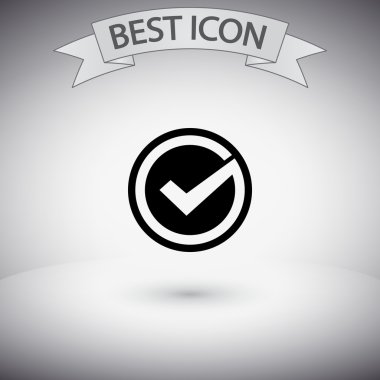 simge onaylayın. düz tasarım stil