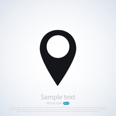 harita işaretçisi düz simgesi