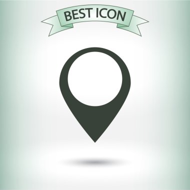 harita işaretçisi düz simgesi