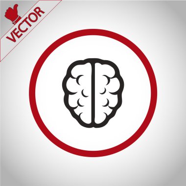 Beyin simge düz tasarım stil