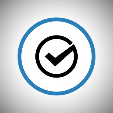 simge onaylayın. düz tasarım stil