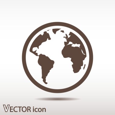 Küre simgesi düz tasarım