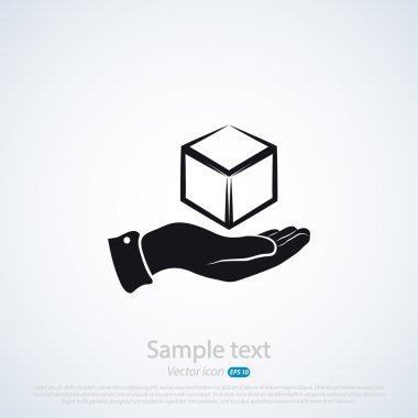 3D küp logo tasarım simgesi