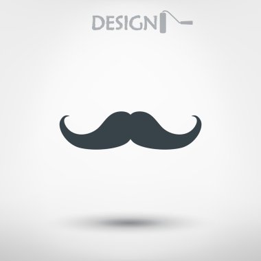 Bıyık düz simgesi