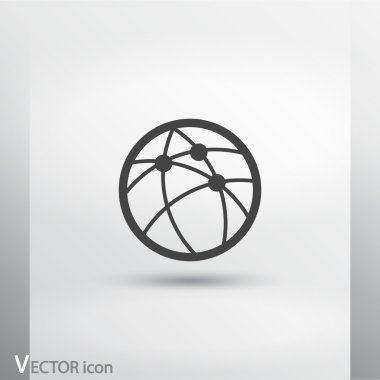 Küresel teknoloji ya da sosyal ağ simgesini