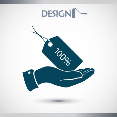 yüzde 100'e ' ın bir ses etiketi simgesi