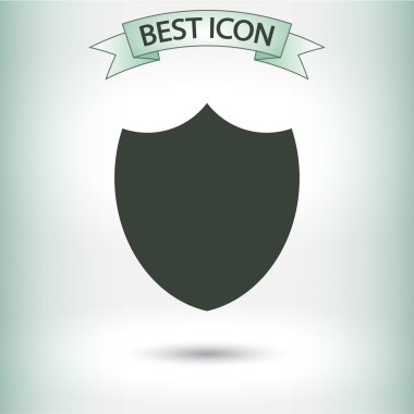 Kalkan simgesi. düz tasarım biçimi