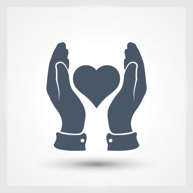 Ellerin simgesinde kalp