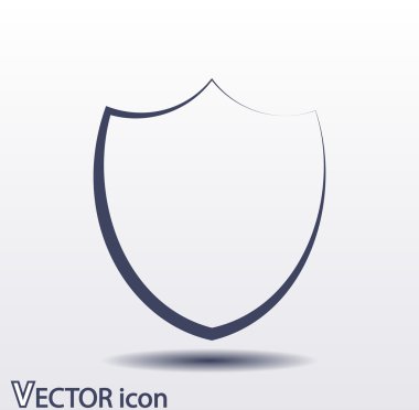 Kalkan simgesi. düz tasarım biçimi