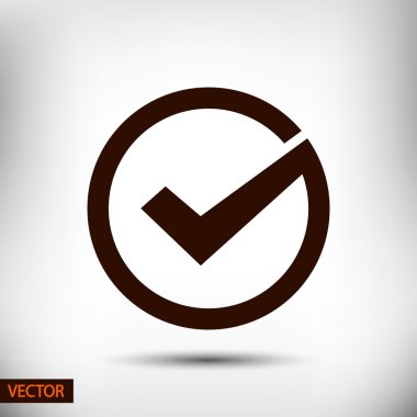 simge onaylayın. düz tasarım stil