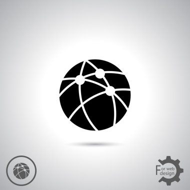 Küresel teknoloji ya da sosyal ağ simgesini