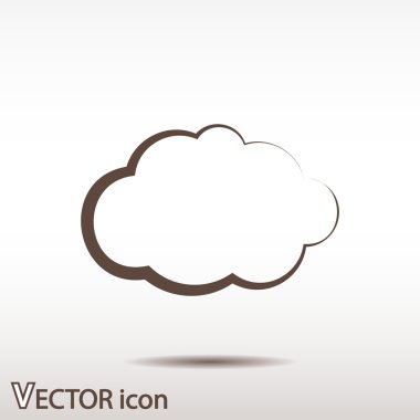 Bulut simge düz tasarım stil