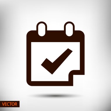 Takvim simgesini düz tasarım stili