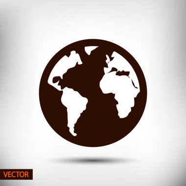 Küre simgesi düz tasarım