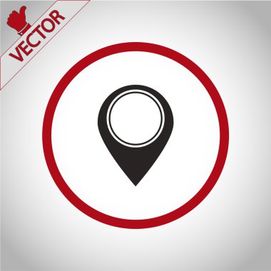 harita işaretçisi düz simgesi