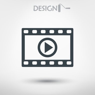 video simgesi, düz tasarım