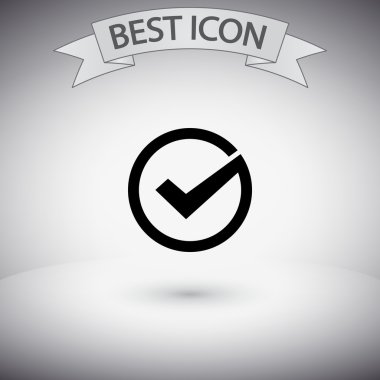 simge onaylayın. düz tasarım stil