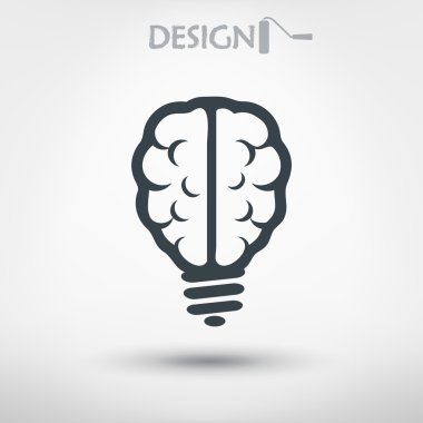 Beyin simge düz tasarım stil