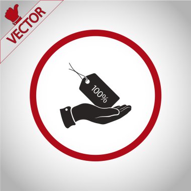 yüzde 100'e ' ın bir ses etiketi simgesi