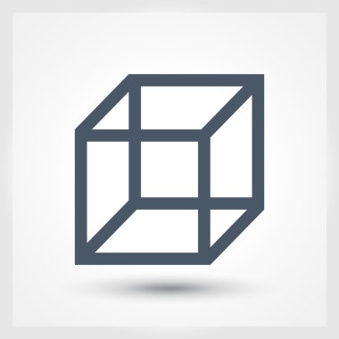 3D küp logo tasarım simgesi