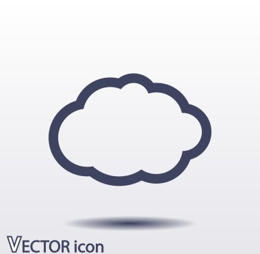 Bulut simge düz tasarım stil