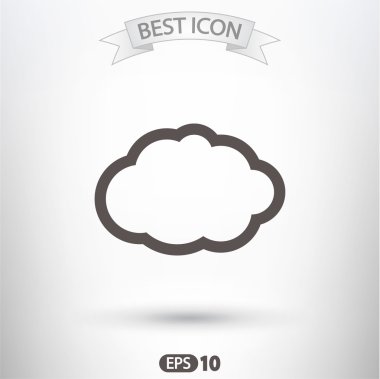 Bulut simge düz tasarım stil
