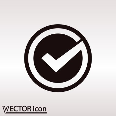 simge onaylayın. düz tasarım stil