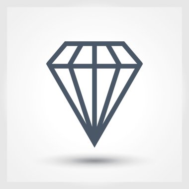 Elmas simgesi düz tasarım