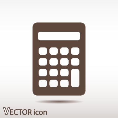 Hesap makinesi simge düz tasarım