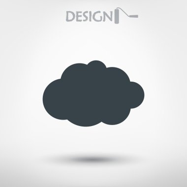 Bulut simge düz tasarım stil