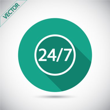 bir gün ve 7 gün 24 saat bir hafta simgesi.