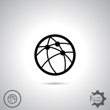 Küresel teknoloji ya da sosyal ağ simgesini