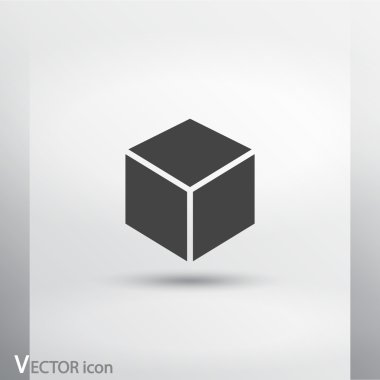 3D küp logo tasarım simgesi