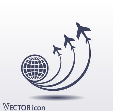 uçak simgesi olan Küre