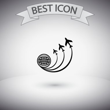 uçak simgesi olan Küre