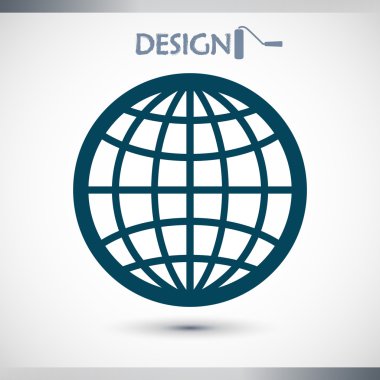 Küresel teknoloji ya da sosyal ağ simgesini