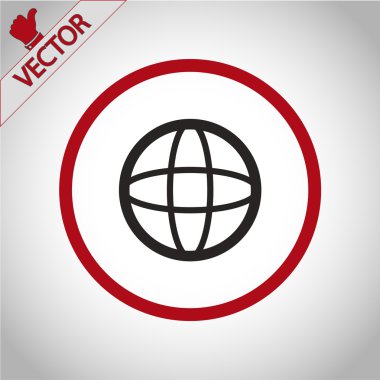 Küre simgesi düz tasarım