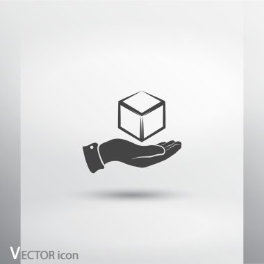 3D küp logo tasarım simgesi