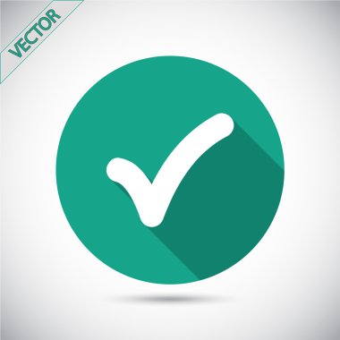 simge onaylayın. düz tasarım stil