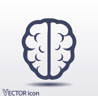 Beyin simge düz tasarım stil