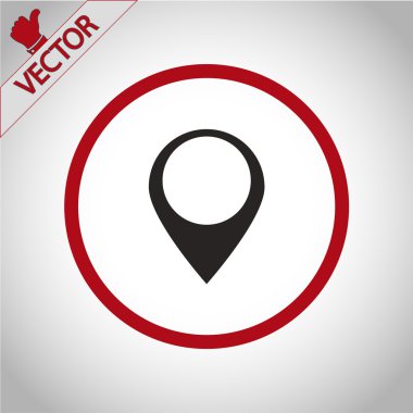 harita işaretçisi düz simgesi