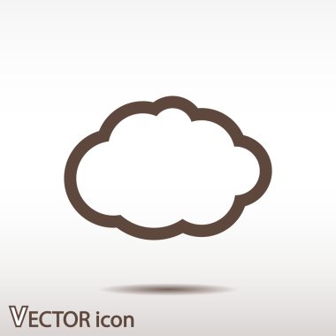 Bulut simge düz tasarım stil
