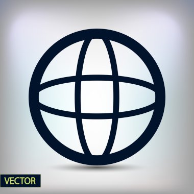 Küre simgesi düz tasarım