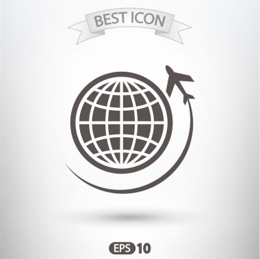 uçak simgesi olan Küre