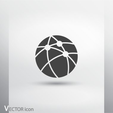 Küresel teknoloji ya da sosyal ağ simgesini